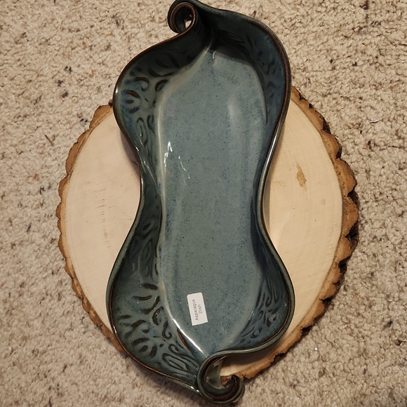Hilborn Pottery Canada Blue Asparagus Dish NEW - Picture 5 of 8